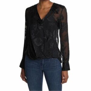Rag & Bone • black sheer wrap style top